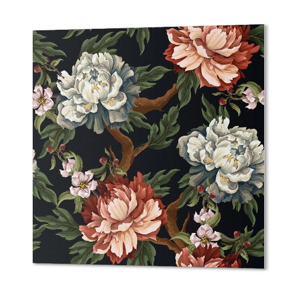 Panou decorativ bucatarie pătrat Aranjament floral