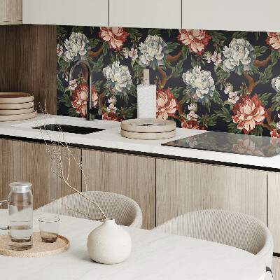Panou decorativ bucatarie pătrat Aranjament floral