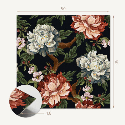 Panou decorativ bucatarie pătrat Aranjament floral