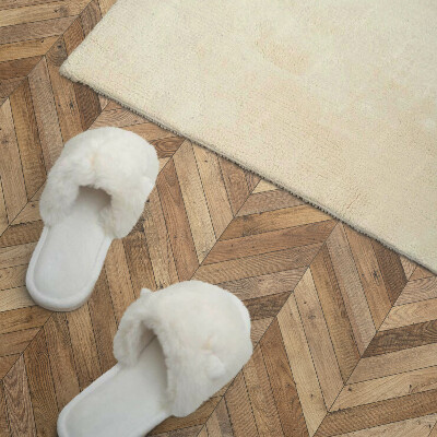 Panou decorativ pătrat Model din lemn de heringbon