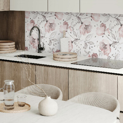 Panou decorativ pătrat Model de flori acuarela