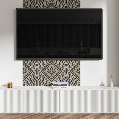 Panou decorativ bucatarie pătrat Model geometric elegant cu linii