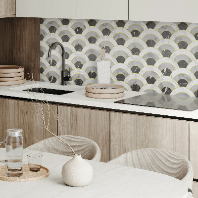 Panou decorativ bucatarie pătrat Arcuri ondulate elegante într-o versiune modernă