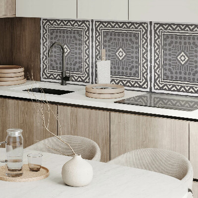 Panou decorativ bucatarie pătrat Forme în rame geometrice