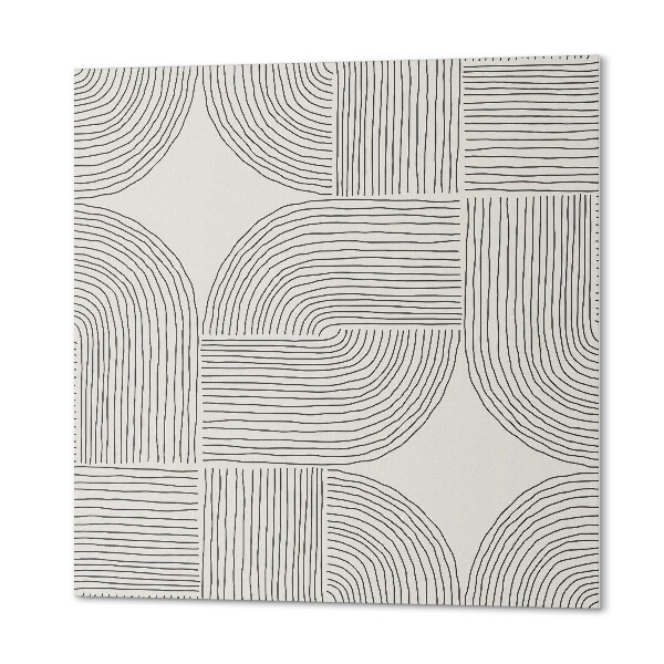 Panou decorativ bucatarie pătrat Linii abstracte în stil geometric