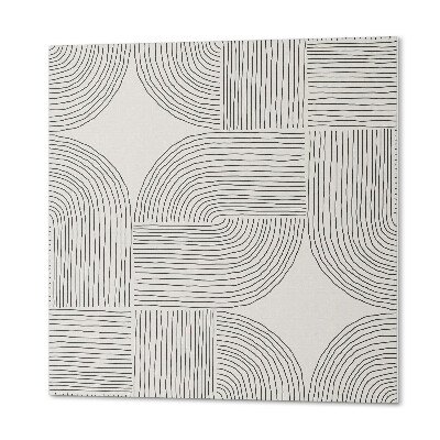 Panou decorativ bucatarie pătrat Linii abstracte în stil geometric