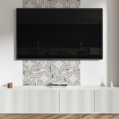 Panou decorativ bucatarie pătrat Linii abstracte în stil geometric