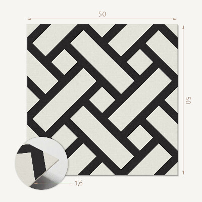 Panou decorativ pătrat O încurcătură de forme geometrice