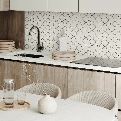 Panou decorativ bucatarie pătrat Flori în design plasă