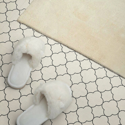 Panou decorativ bucatarie pătrat Flori în design plasă