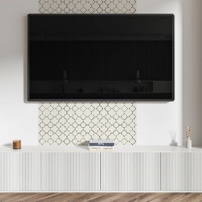 Panou decorativ bucatarie pătrat Flori în design plasă