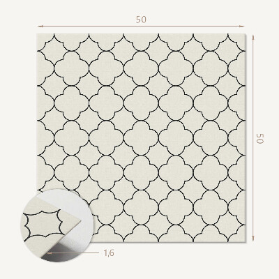 Panou decorativ bucatarie pătrat Flori în design plasă