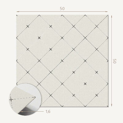 Panou decorativ bucatarie pătrat Geometrie romb în stil minimalist
