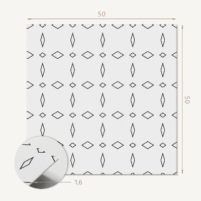 Panou decorativ pătrat Romburi geometrice într-un design modern