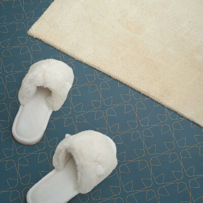 Panou decorativ bucatarie pătrat Model de flori în plasă