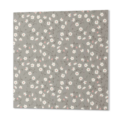 Panou decorativ bucatarie pătrat Design floral