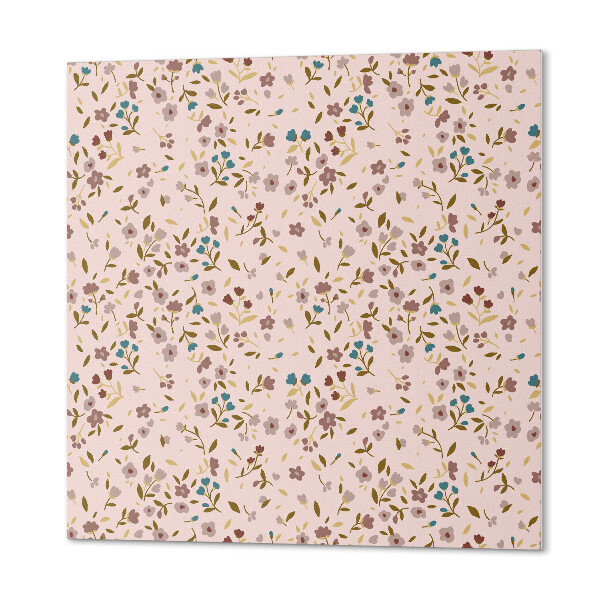 Panou decorativ bucatarie pătrat Design floral