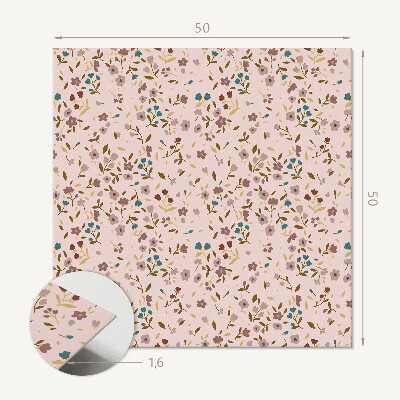 Panou decorativ bucatarie pătrat Design floral