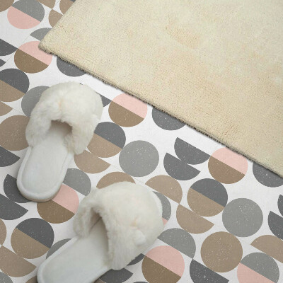 Panou decorativ bucatarie pătrat Model cu cercuri și semicercuri într-un stil modern
