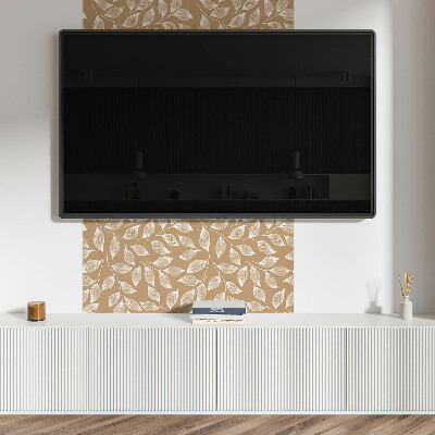 Panou decorativ bucatarie pătrat Model cu frunze pe textură