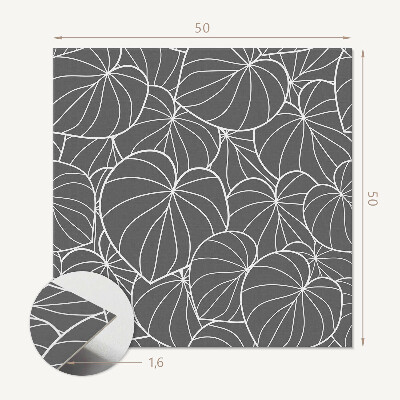 Panou decorativ pătrat Design cu frunze într-o formă rafinată