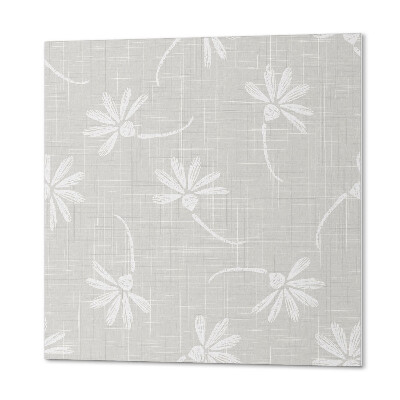 Panou decorativ bucatarie pătrat Design floral