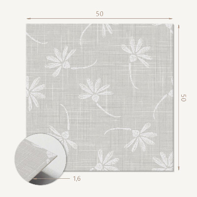 Panou decorativ bucatarie pătrat Design floral