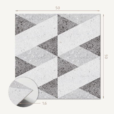 Panou decorativ pătrat Un joc de contraste în forme geometrice