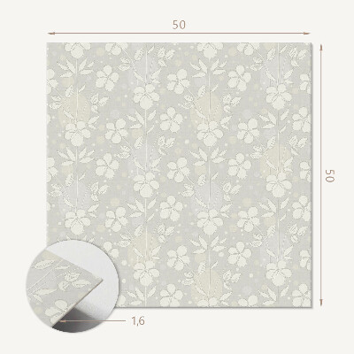Panou decorativ bucatarie pătrat Model floral