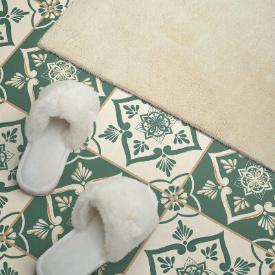Panou decorativ bucatarie pătrat Model floral pe glazură