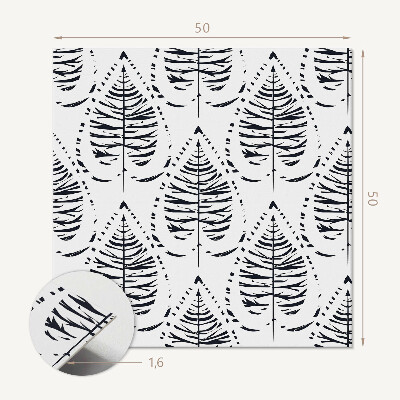 Panou decorativ bucatarie pătrat Leaf Pattern Dance