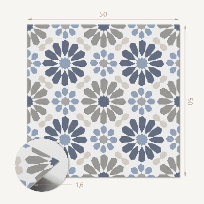 Panou decorativ pătrat Model floral în echilibru