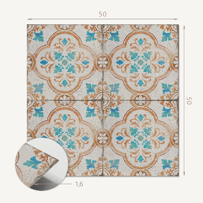 Panou decorativ bucatarie pătrat Motiv decorativ floral