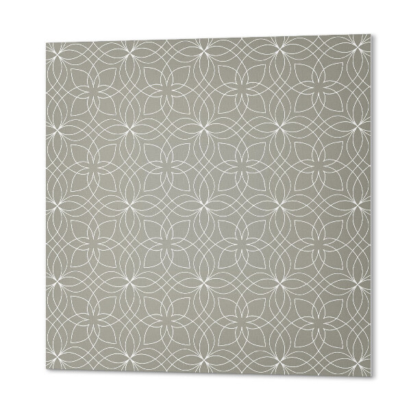 Panou decorativ pătrat Flori în geometria modernă