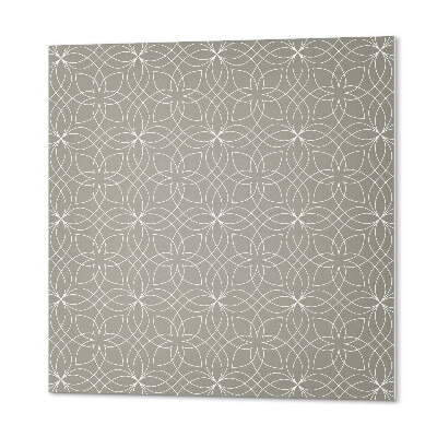 Panou decorativ pătrat Flori în geometria modernă