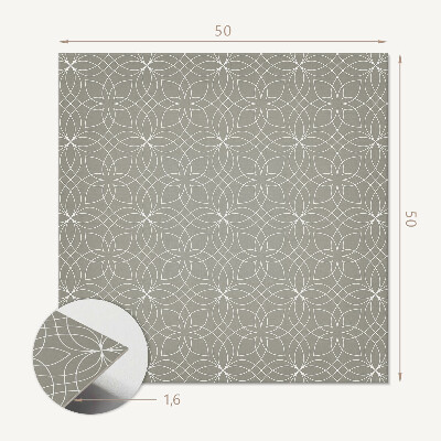Panou decorativ pătrat Flori în geometria modernă