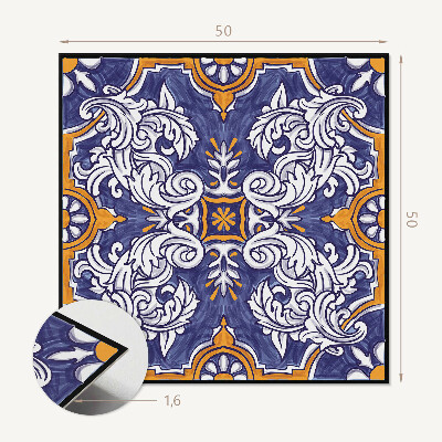Panou decorativ pătrat Ornamente în stil floral