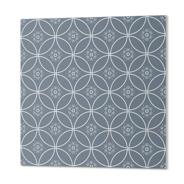 Panou decorativ bucatarie pătrat Un motiv de ornamente florale bogate
