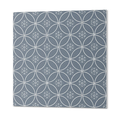 Panou decorativ bucatarie pătrat Un motiv de ornamente florale bogate