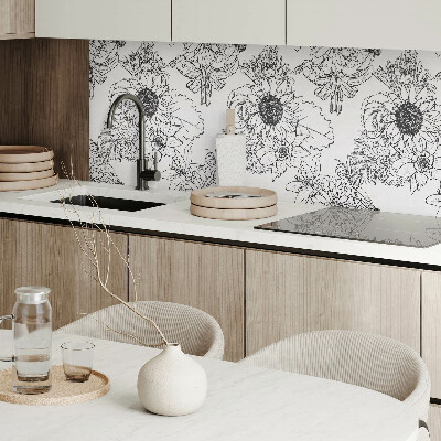 Panou decorativ pătrat Linii florale în design