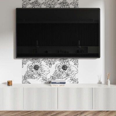 Panou decorativ pătrat Linii florale în design
