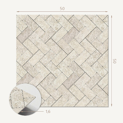 Panou decorativ bucatarie pătrat Model elegant în oase