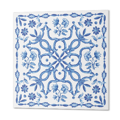 Panou decorativ bucatarie pătrat Motiv floral decorativ