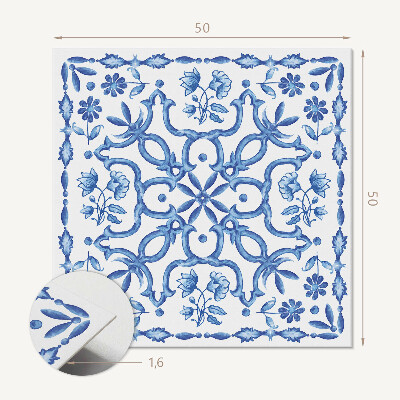 Panou decorativ bucatarie pătrat Motiv floral decorativ