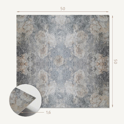 Panou decorativ bucatarie pătrat Design floral