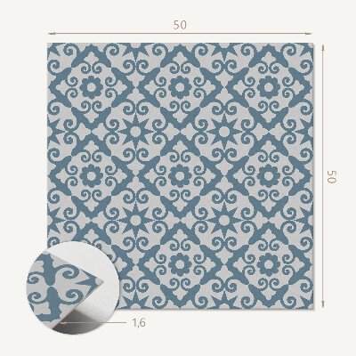 Panou decorativ bucatarie pătrat Ornamente elegante cu motiv floral