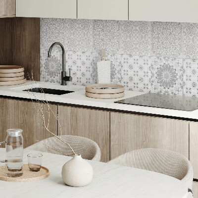 Panou decorativ bucatarie pătrat Forme elegante cu motiv floral