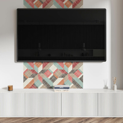 Panou decorativ bucatarie pătrat Figuri multicolore în formă geometrică