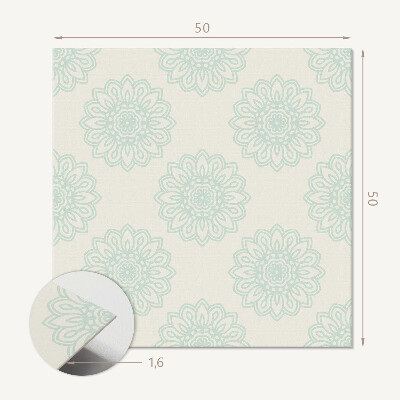 Panou decorativ bucatarie pătrat Fundal cu model floral