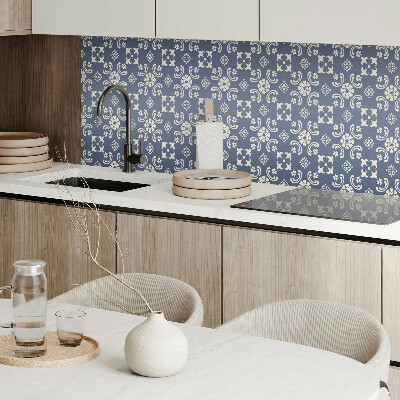 Panou decorativ bucatarie pătrat Model de flori